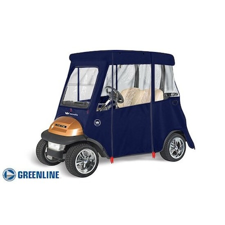 Eevelle Greenline 2 Passenger Drivable Golf Cart Enclosure - Navy GLECCN02